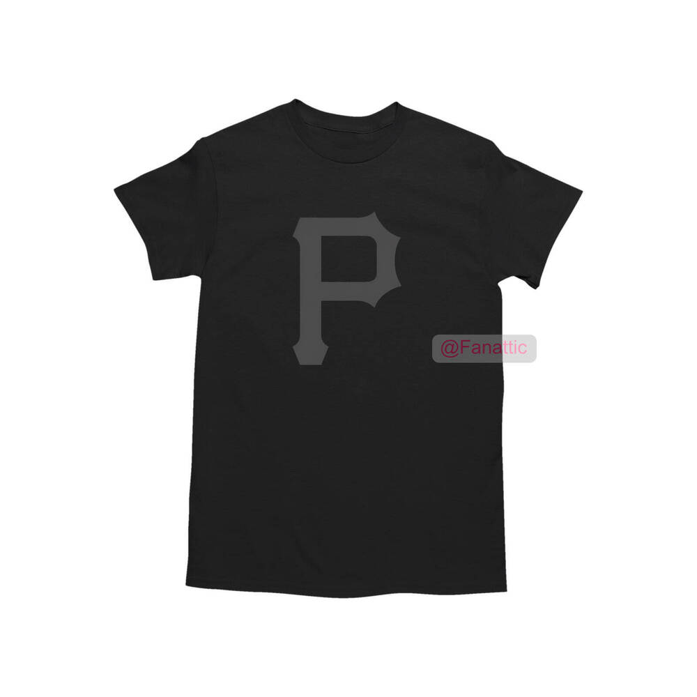 NEW Pittsburgh Pirates Tonal Logo T-Shirt BLACK